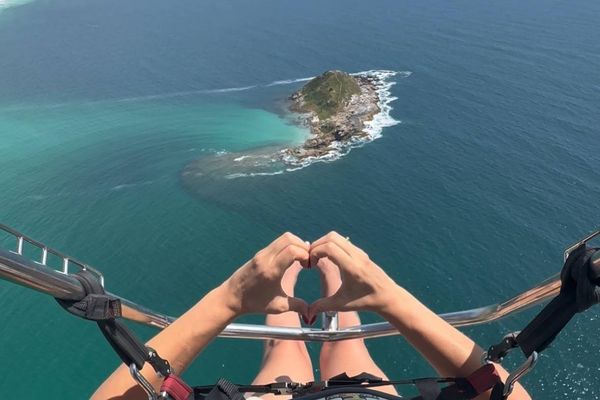Vista aérea da Ilha do Japonês em Cabo Frio