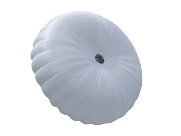 Paraquedas de emergência compacto para paramotor.